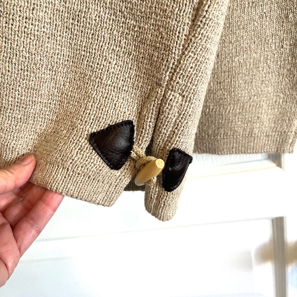 Via Maris Men's Brown Shawl Collar Sweater with Toggle Neck Closure - Size XXL - Picture 3 of 5